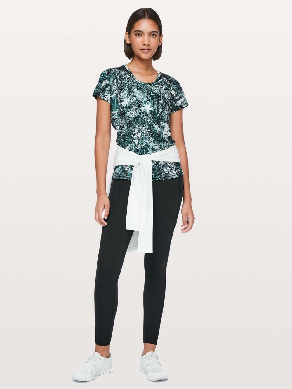 Lululemon seek the heat short sleeve wildwood white ›
multi / nocturnal teal top